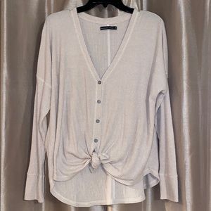 Beige ABERCROMBIE soft AF SWEATER